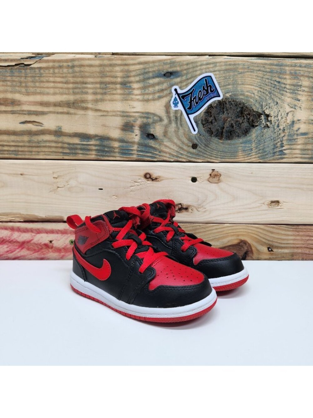 Nike Air Jordan 1 Mid TD 'Alternate Bred' 2023 Little Kids Size 8C DQ8425-060